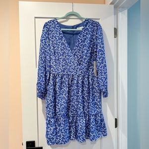 Long sleeve cherry print dress